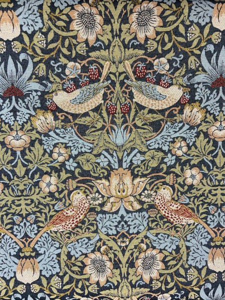 William Morris Upholstery Strawberry Thief Dark Grey