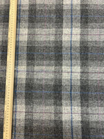Wool And Tweed Harris Tweed 150 Checks, Stripes And Dogtooth Grey with Pink and Blue Overcheck HT150-125