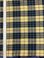 Wool And Tweed Harris Tweed 150 Checks, Stripes And Dogtooth Yellow with Black and Red Overcheck HT150-123