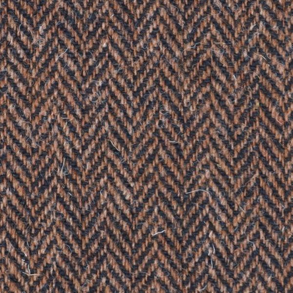 Wool And Tweed Harris Tweed 150 Herringbone Black and Tan Herringbone HT-150-114