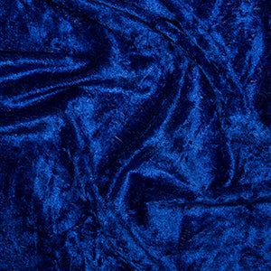 Velvet Crushed Polyester Royal Blue