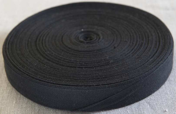 Haberdashery Cotton Tape 25mm Wide Black Cotton Tape
