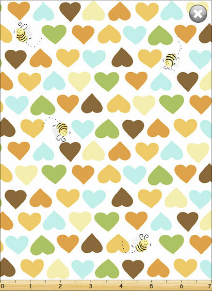 Pure Cotton Craft The World of Susybee Hearts and Busy Bee SB20208-330