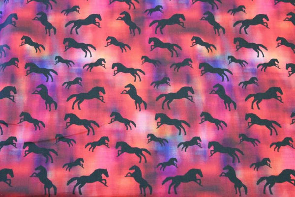 Pure Cotton Craft Painted Horses by Marcia Baldwin Tossed Horses Red/Multi 6665-10