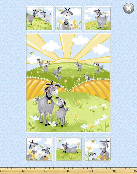 Pure Cotton Craft The World of Susybee Hildy the Goat Panel SB20280-710