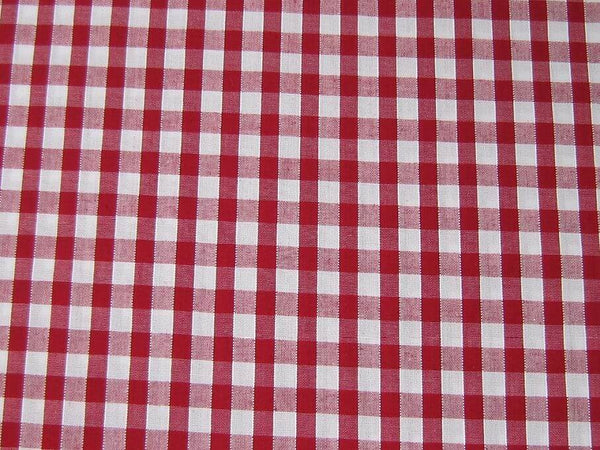 Cotton Blends Gingham Red