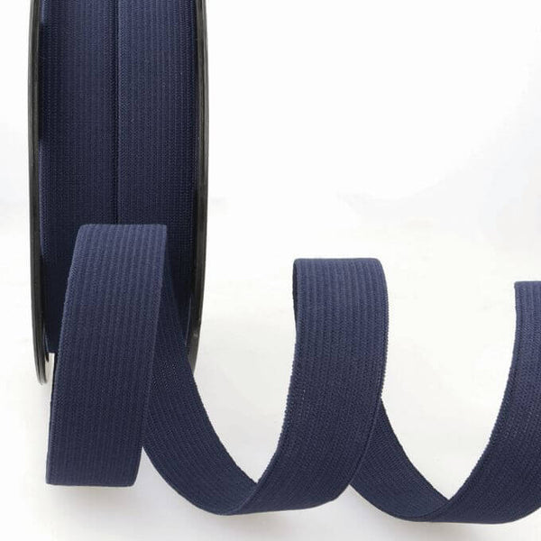 Haberdashery Elastic Coloured Elastic Navy 20mm Elastic