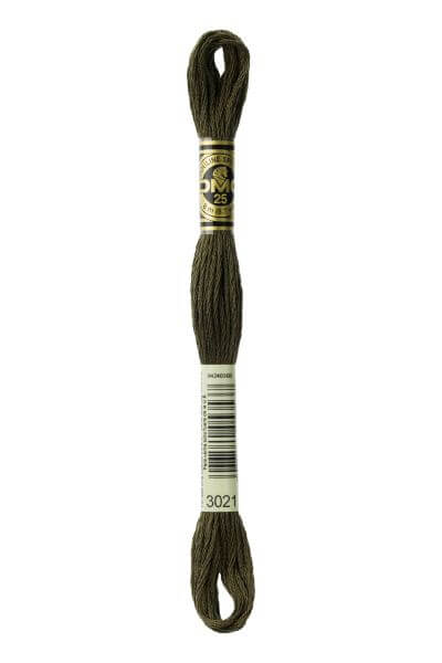 Haberdashery Embroidery DMC Stranded Cotton Green 3021