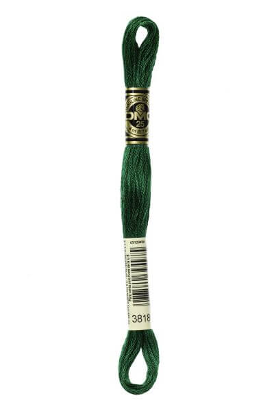 Haberdashery Embroidery DMC Stranded Cotton Green 3818