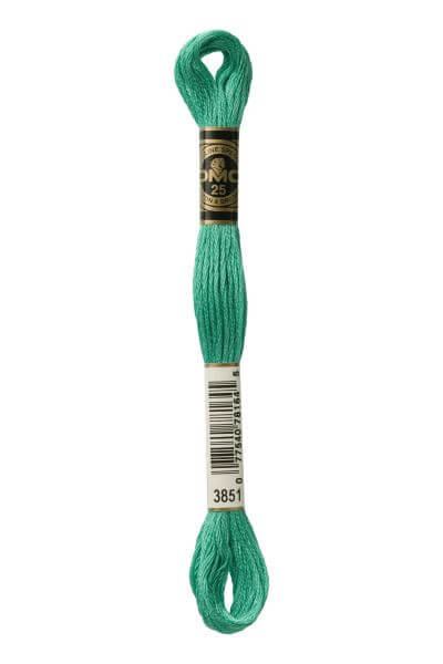 Haberdashery Embroidery DMC Stranded Cotton Green 3851