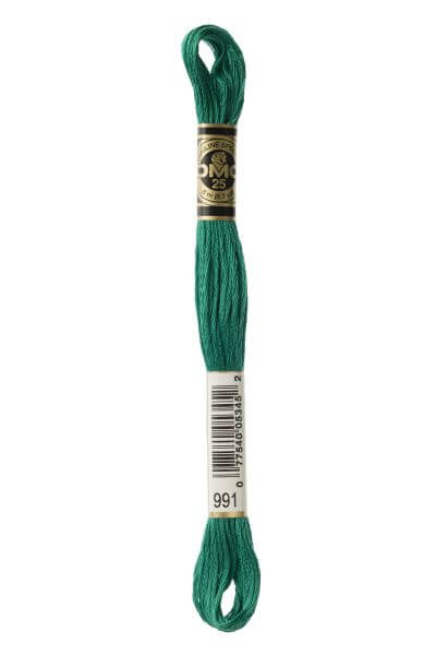 Haberdashery Embroidery DMC Stranded Cotton Green 991