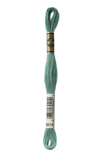 Haberdashery Embroidery DMC Stranded Cotton Muted Green 3816