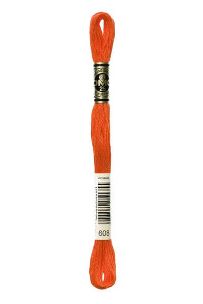 Haberdashery Embroidery DMC Stranded Cotton Orange 608