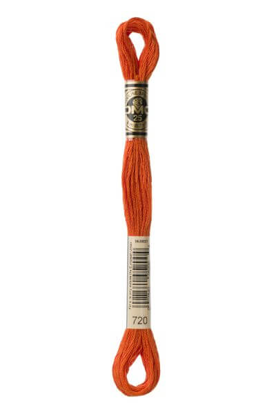 Haberdashery Embroidery DMC Stranded Cotton Orange 720