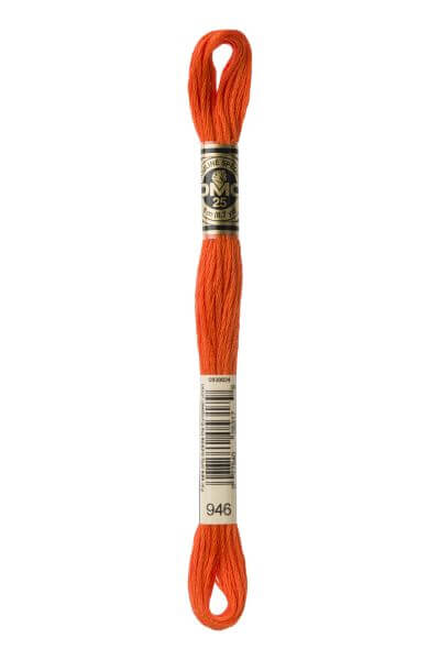 Haberdashery Embroidery DMC Stranded Cotton Orange 946