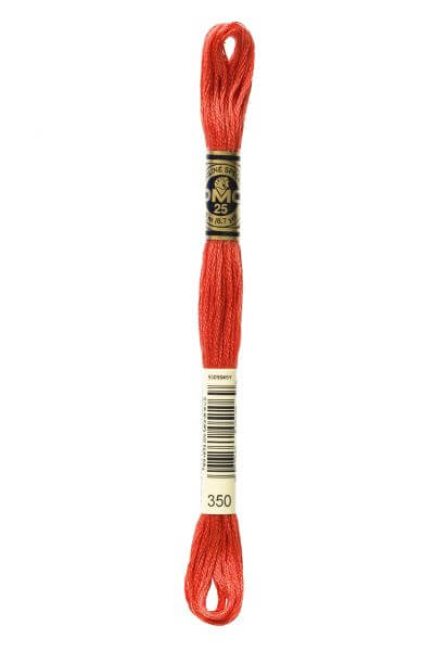 Haberdashery Embroidery DMC Stranded Cotton Red 350
