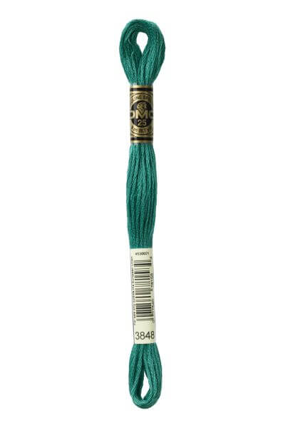 Haberdashery Embroidery DMC Stranded Cotton Teal 3848