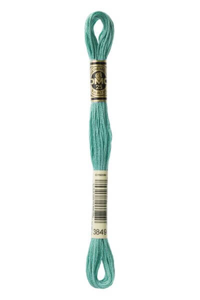 Haberdashery Embroidery DMC Stranded Cotton Teal 3849