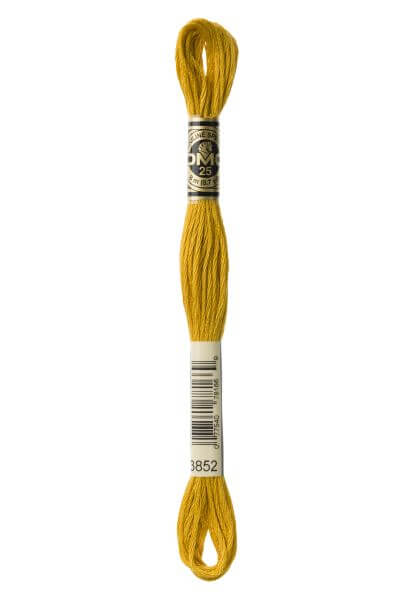 Haberdashery Embroidery DMC Stranded Cotton Yellow 3852