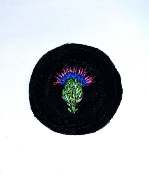 Haberdashery Motifs Sew on Round hand embroidered motif 5cm x 5cm
