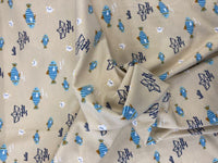Jersey and Stretch Cotton Jersey Prints Seascape on beige