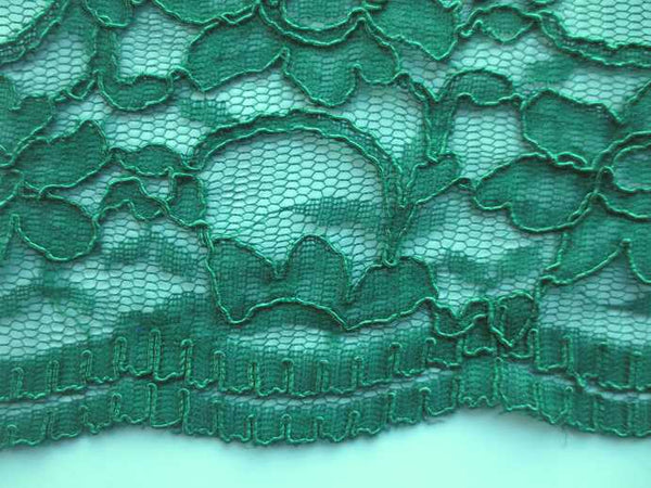 Lace Corded Lace Bottle Green