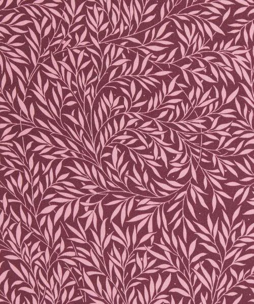 Liberty Fabrics Silk Crepe de Chine Pink Fern on Mauve - Willow Wood