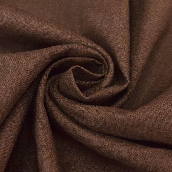 Linens and Hessian Linen Chocolate Brown 5007