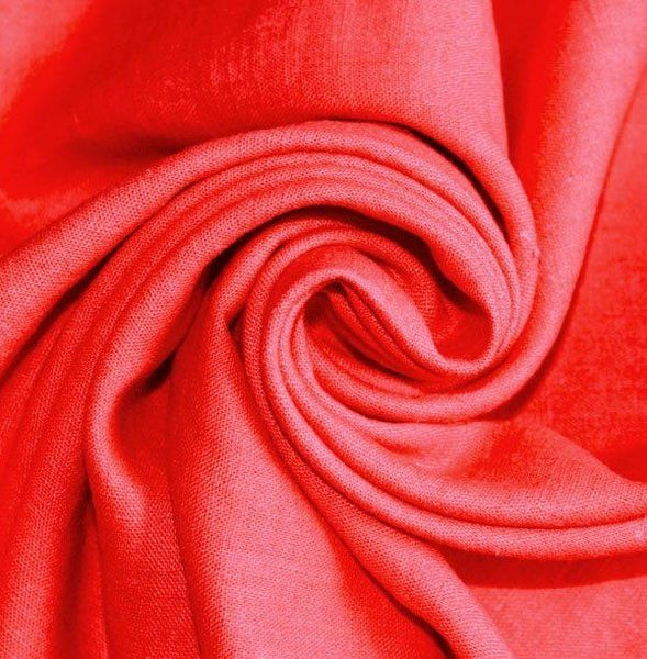 Linens and Hessian Linen Red 5019