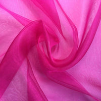 Nets And Fancy Dress Plain Organza Cerise