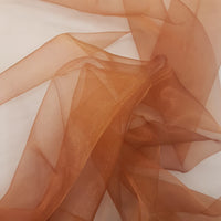 Nets And Fancy Dress Plain Organza Light Brown