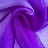 Nets And Fancy Dress Plain Organza Purple