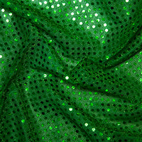 Nets And Fancy Dress Sequin Fabric 3mm Sequins Emerald
