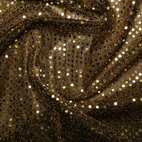 Nets And Fancy Dress Sequin Fabric 3mm Sequins Gold And Black