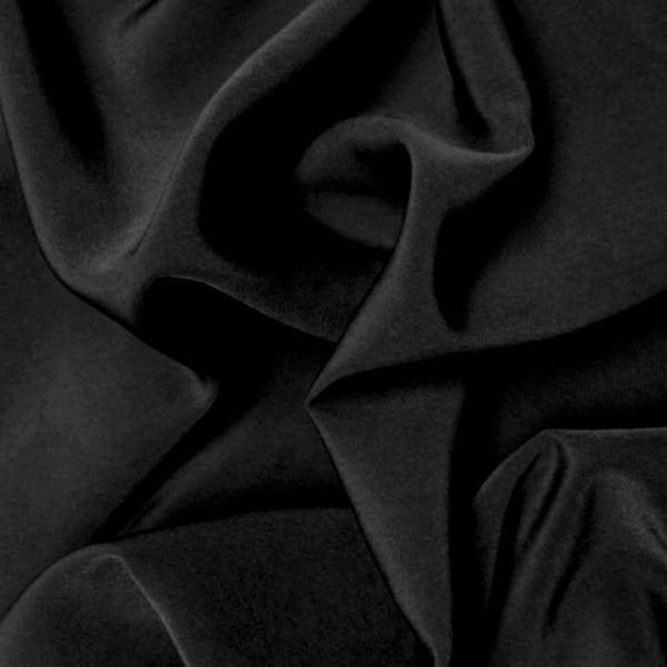 Polyester Plain Trieste Peachskin Black