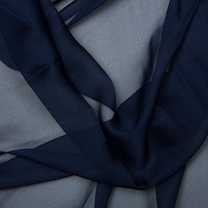 Polyester Satin Cationic Chiffon Navy