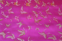 Polyester Satin Chinese Chinese Butterflies Cerise