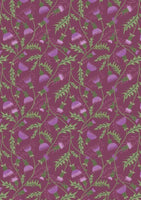 Pure Cotton Craft Celtic Coorie by Lewis & Irene Thistle All Over on Purple A415.2