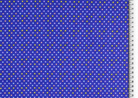Pure Cotton Prints Spots and Stripes Parade Multi Mini Spot Royal Blue Wide Width Cotton Poplin 0006