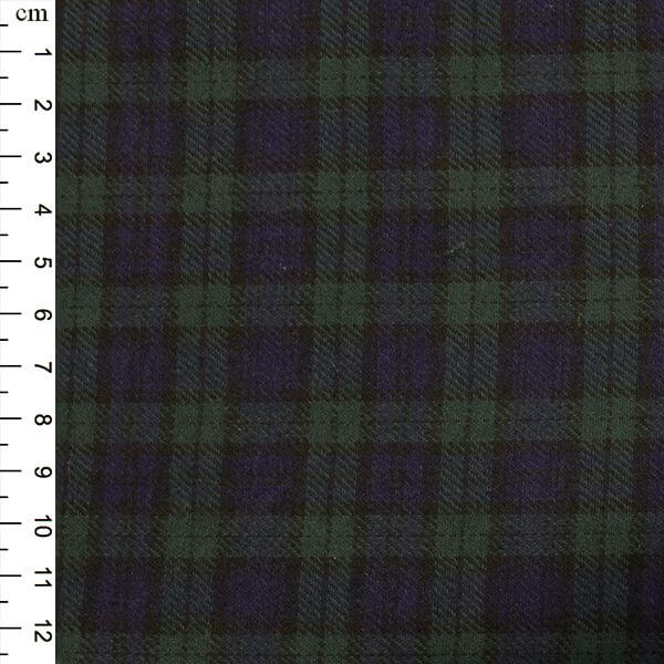 Tartans Brushed Cotton Check Blackwatch Navy and Green C6469