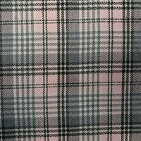 Tartans Poly-viscose Light Pink & Grey - Design 83