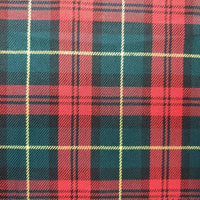 Tartans Poly-viscose Red & Bottle Green - Design 2