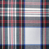 Tartans Poly-viscose White & Bottle Green - Design 66