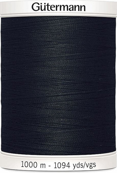 Threads Black and White 1000 Metre Thread Reel Black 1000m Gutermann Sew-All
