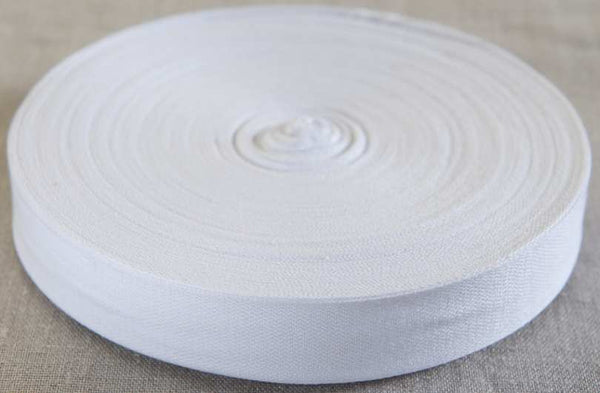 Haberdashery Cotton Tape 25mm Wide White Cotton Tape