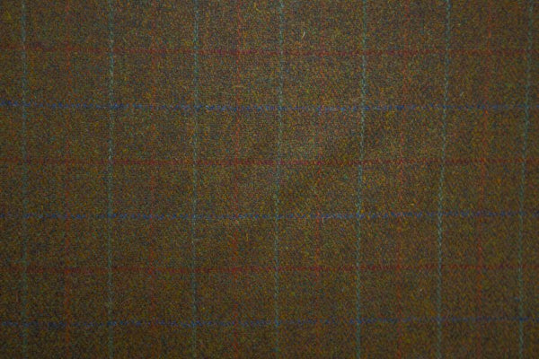 Wool and Tweed Harris Tweed 150 Checks, stripes and dogtooth Rust and green mix with blue and green overchecks HT-150-38