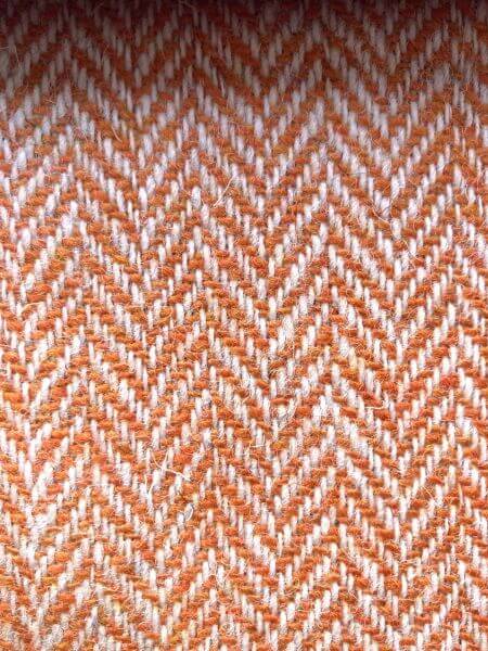 Wool And Tweed Harris Tweed 150 Herringbone Orange and Beige HT-150-105